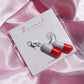 Pill-Shaped Lipstick Earrings