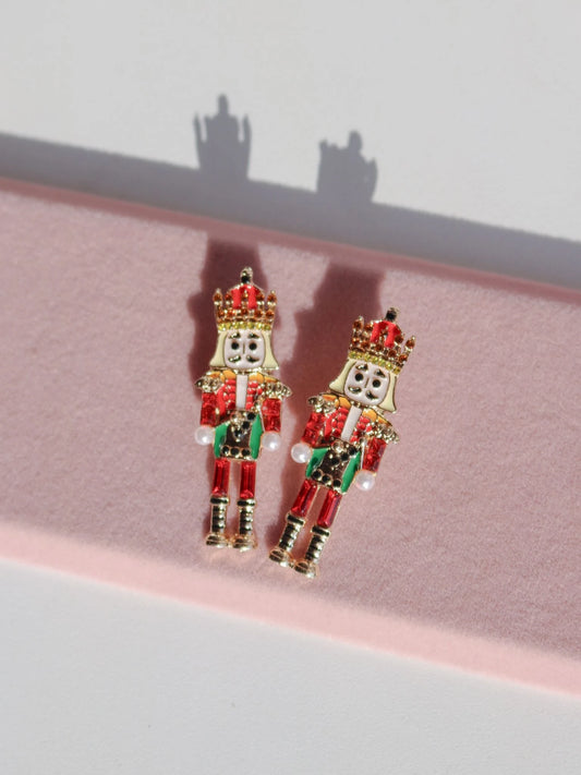 Red Nutcracker Earring