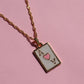 Pink Ace Playing Card Necklace