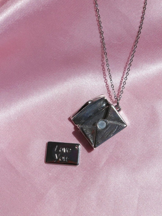 Magnetic I Love You Letter Necklace Steel