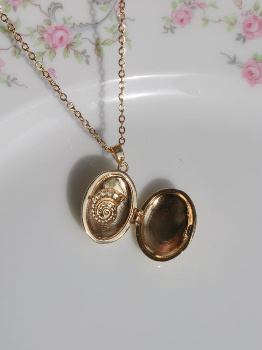 Blue - White Ursula Personalized Photo Locket Necklace