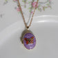 Purple Butterfly Personalized Photo Locket Necklace