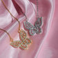 Cute Butterfly Necklace Steel