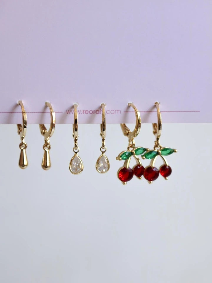 Cherry Taste Earring Set