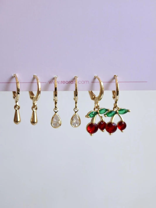 Cherry Taste Earring Set