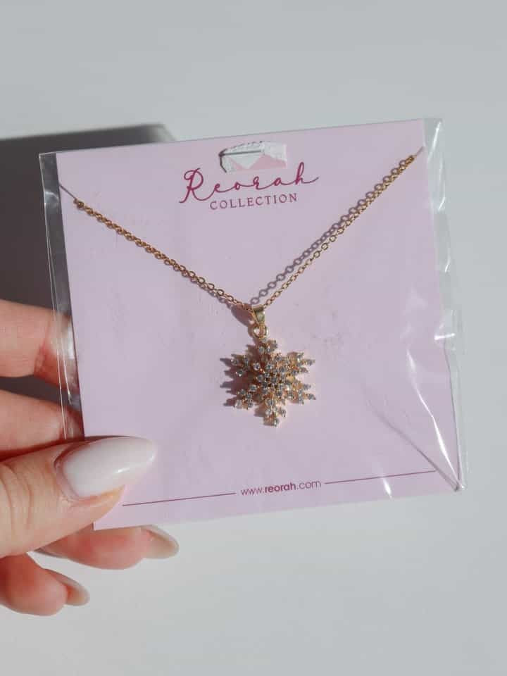 Snowflake Fidget Steel Necklace