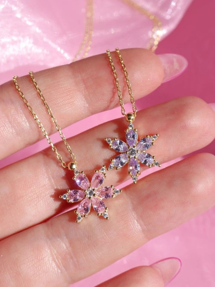İnfinity Flower 925 Silver Necklace