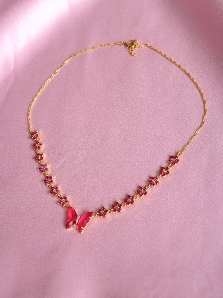 Butterfly Fairy Garden Choker Necklace