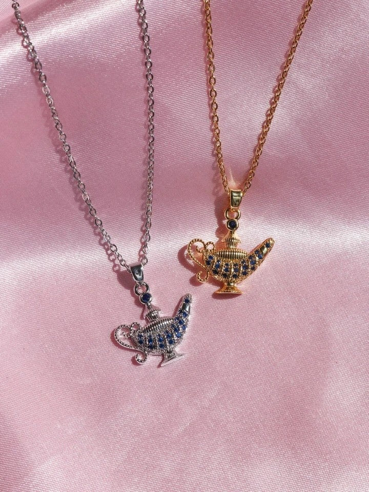 Aladdin Lamp Necklace Steel