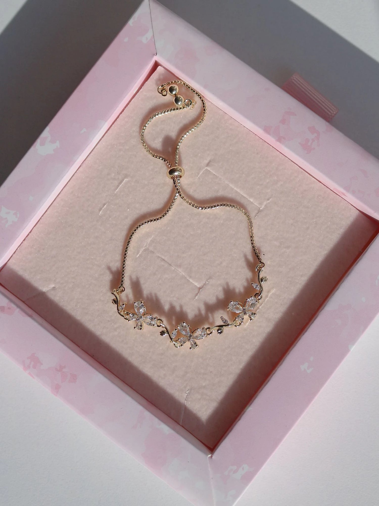 White Wing Crystal Elevator Bracelet