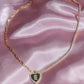 Heart Letter Waterway 925 Silver Choker Necklace