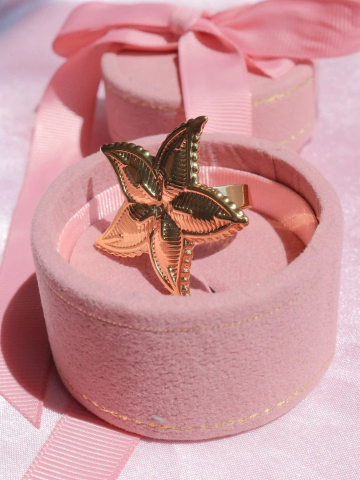 Golden Starfish Glow Ring