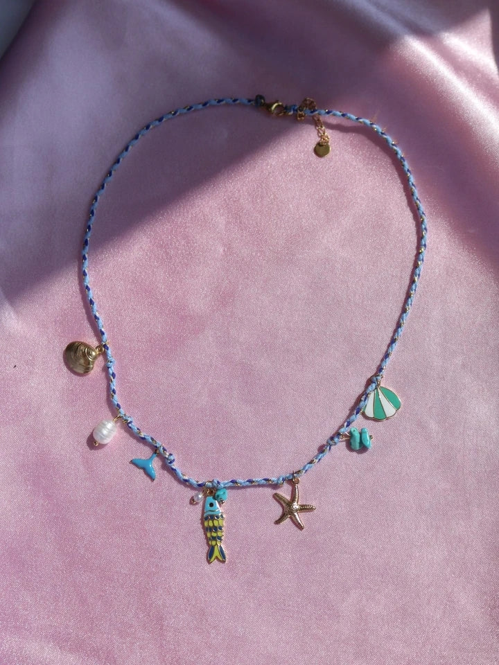 Fish Tale Macrame Steel Necklace