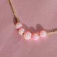 Elina Mermaid Form Pink Opal 925 Silver Necklace