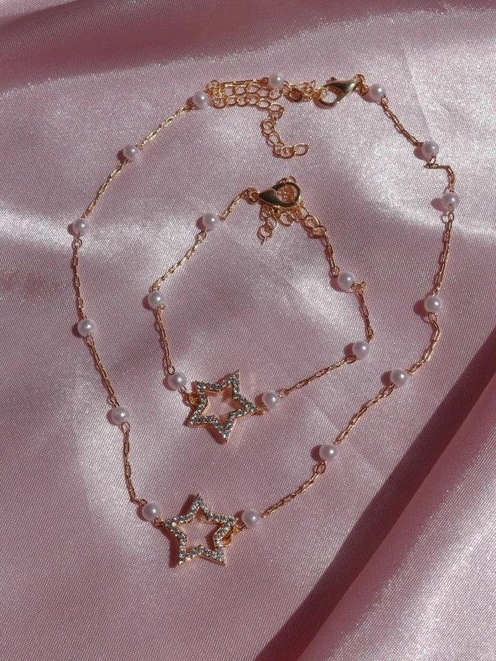 Pearl Star Choker Necklace