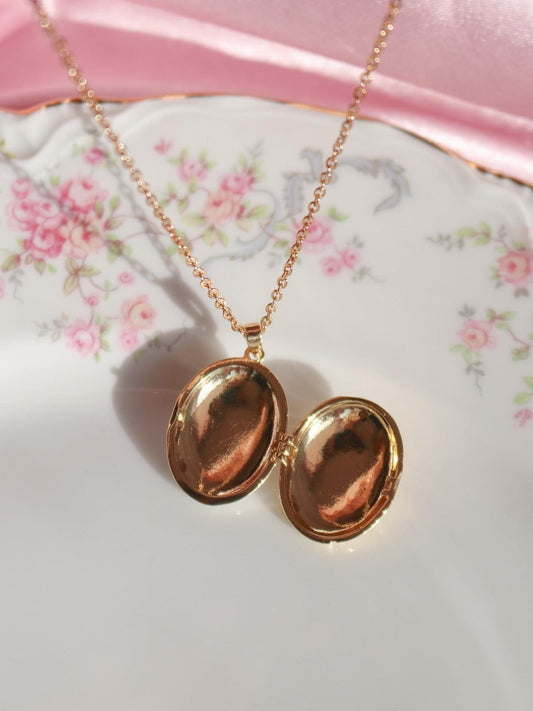 White Butterfly Shine Personalized Photo Locket Necklace