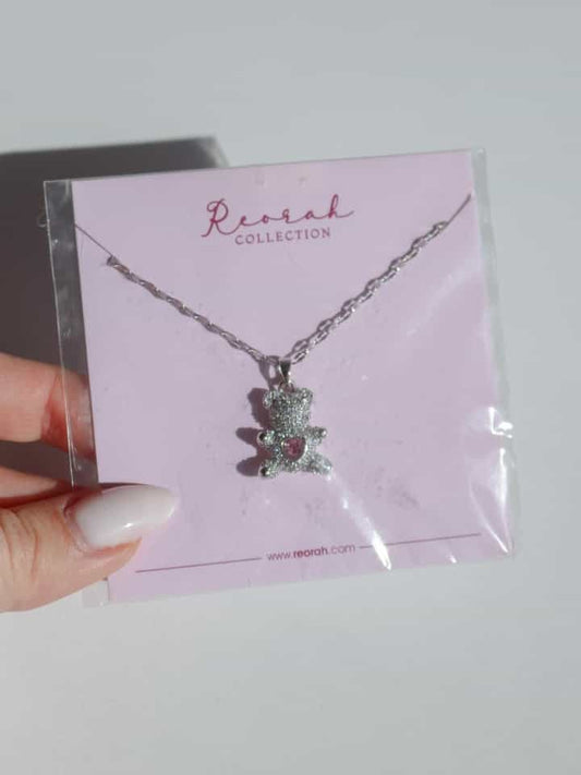 Teddy Bear Steel Necklace