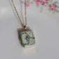 Blue Mystic Book Eye Personalized Photo Locket Necklace