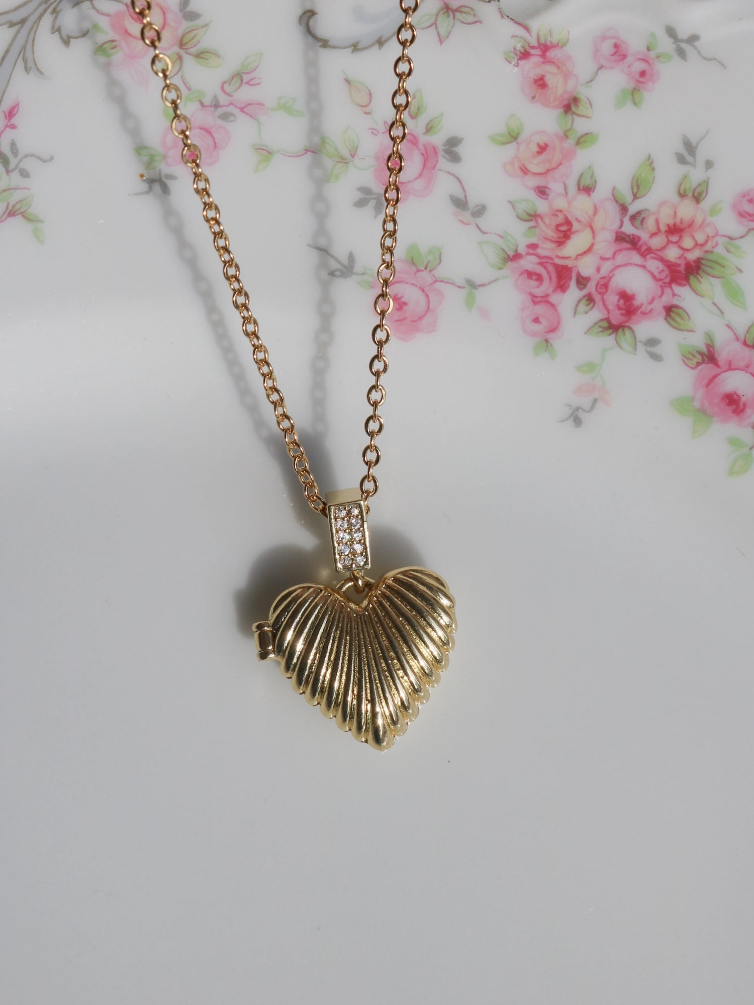 Sparkling Heart Shine Personalized Photo Locket Necklace