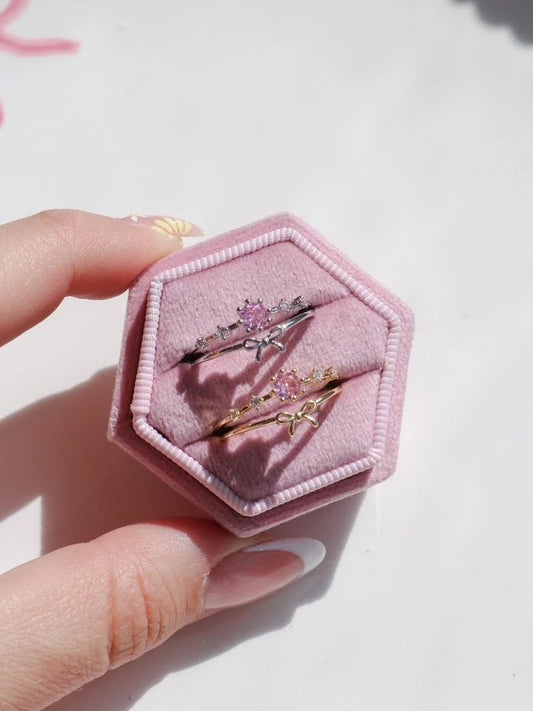 Pink Bow Ring
