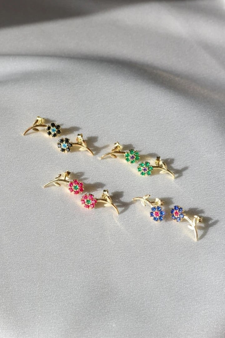 Daisy 925 Silver Earrings