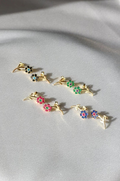 Daisy 925 Silver Earrings