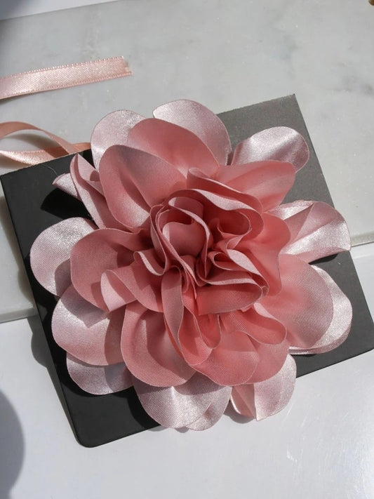 Hydrangea Satin Flower Choker