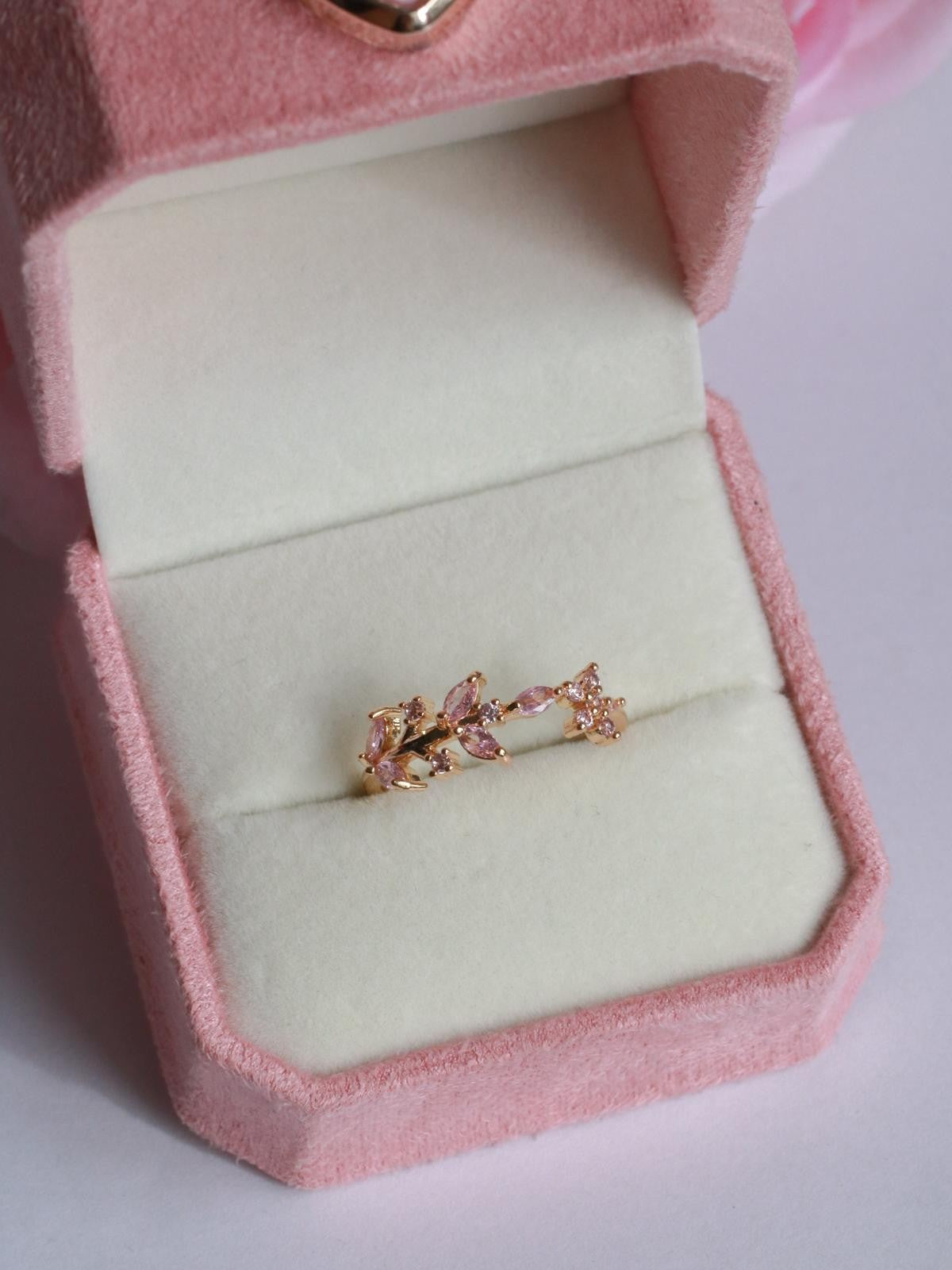 Pink Spiral Ring