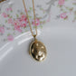 Golden Sea Turtle Personalized Photo Locket Necklace