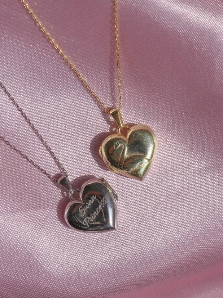 Swan Princess Odette Locket 925 Silver Necklace