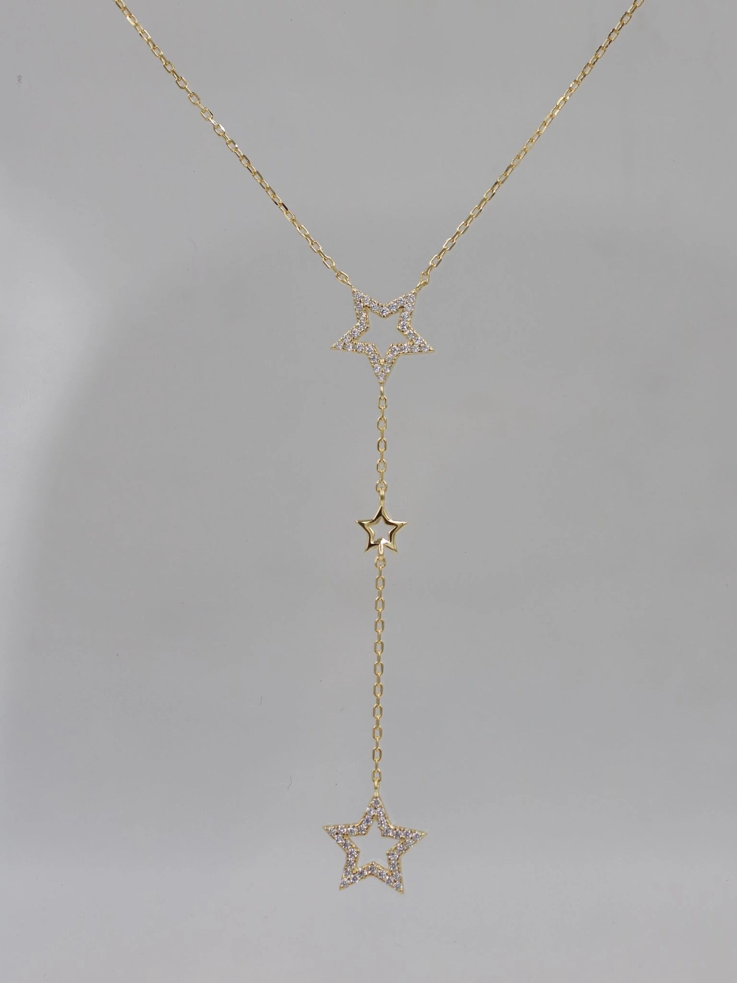 Stardrop 925 Silver Y Necklace