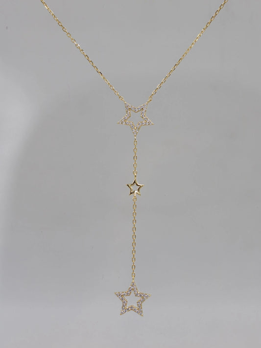 Stardrop 925 Silver Y Necklace