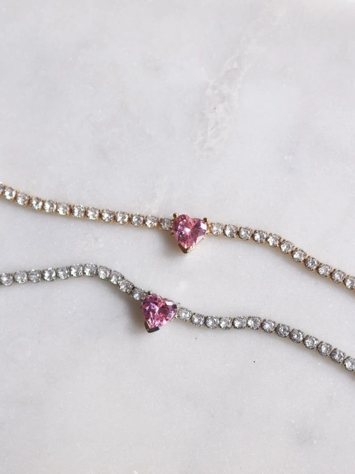 Pink Princess Choker Earring Ring Set