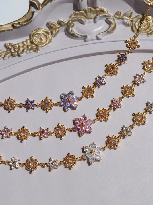 Shiny Petals Choker Necklace