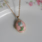 Pink Tulip Personalized Photo Locket Necklace