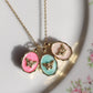 Butterfly Aura Personalized Photo Locket Necklace