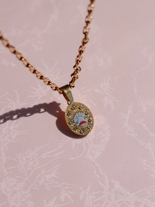 Vintage Seashell Steel Necklace