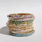 Colorful Flower Enamel Cuff Bracelet Vol. 4