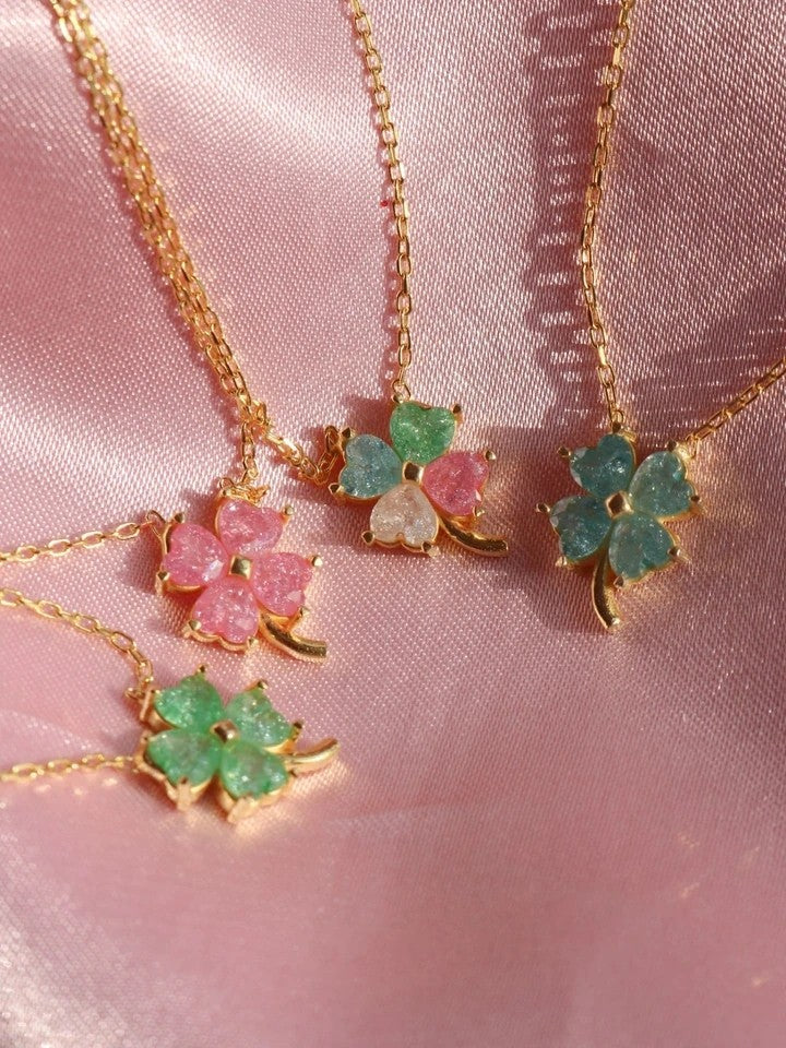 Four Leaf Clover Necklace 925 Silver