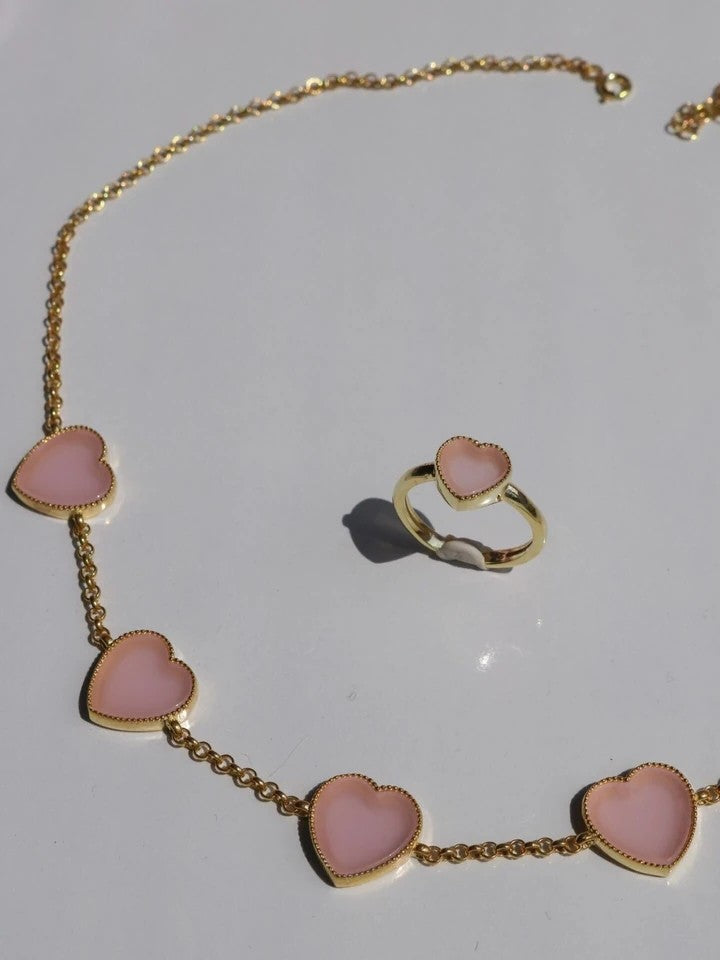 Light Pink 925 Silver Necklace