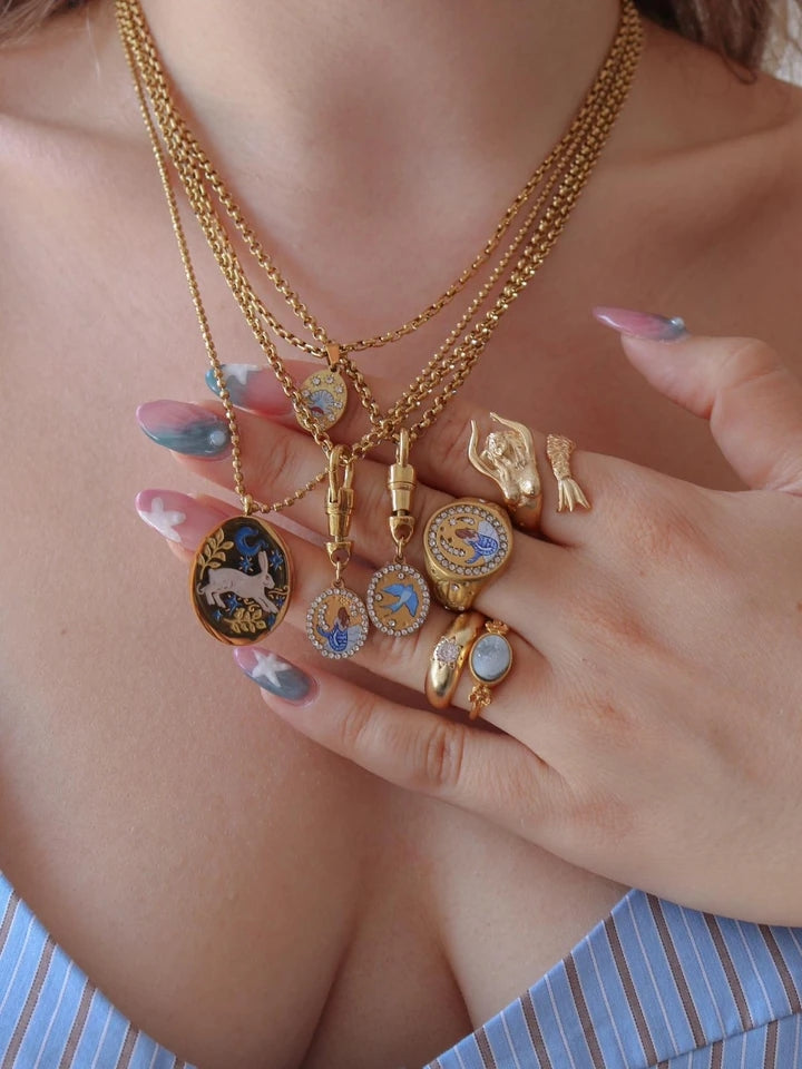 Vintage Mermaids Secret Steel Necklace