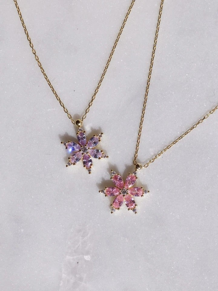 Infinity Flower 925 Silver Necklace