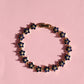 Navy Blue Sparkling Flower Bracelet