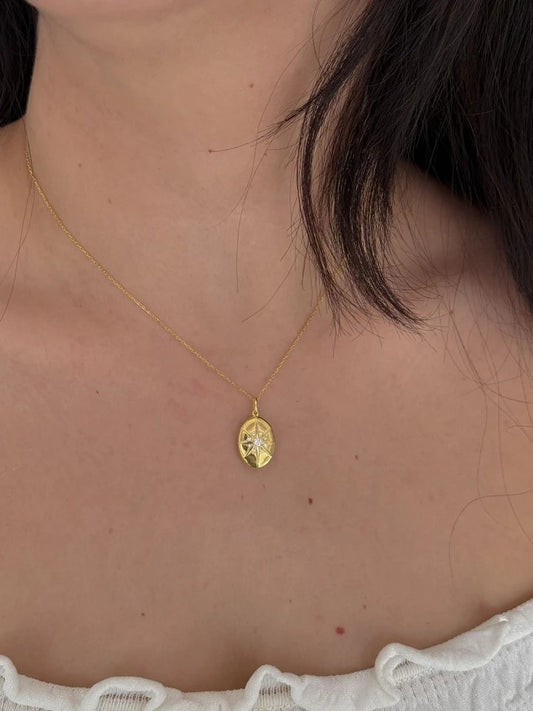 Star Shine 925 Silver Locket Necklace