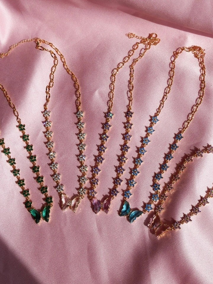 Butterfly Fairy Garden Choker Necklace