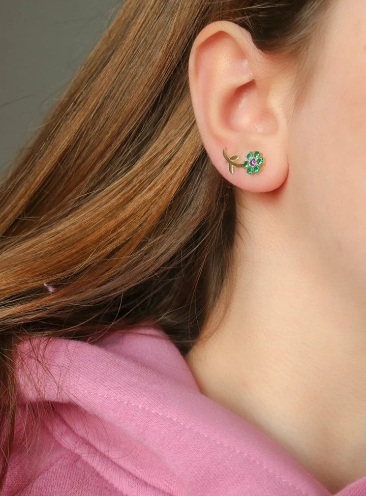 Daisy 925 Silver Earrings