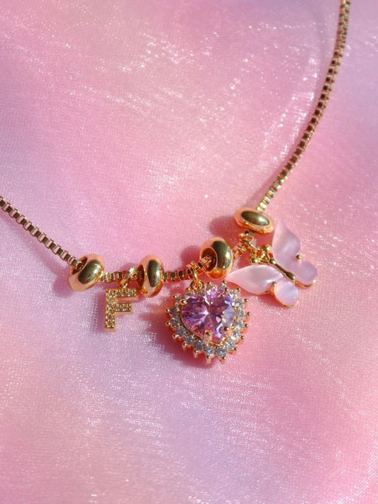 Royal Heart Charm Necklace