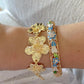 Enamel And Stone Flower Bracelet