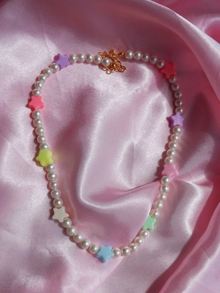Summer Star Glass Pearl Necklace