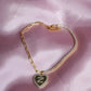 Heart Letter Waterway 925 Silver Bracelet